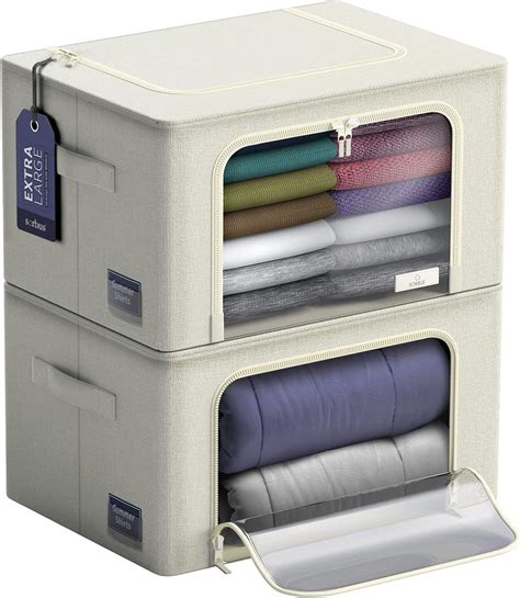 cloth steel frame storage box|Sorbus Stackable & Foldable Clothes Organizer .